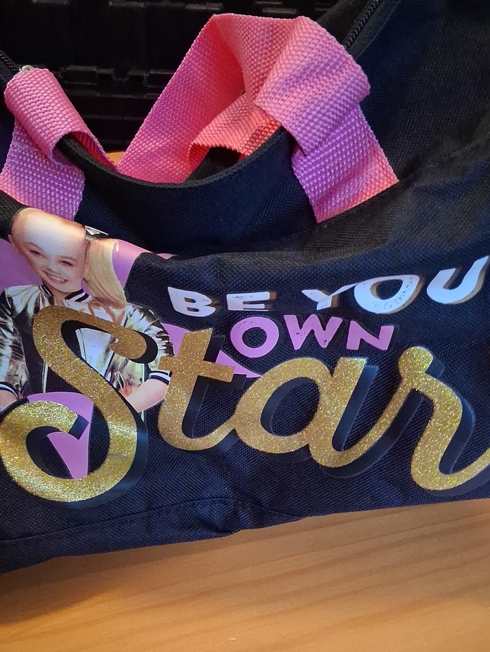 Kids Pink and Black 'Be Your Own Star' Tote Bag - Kids Accessories